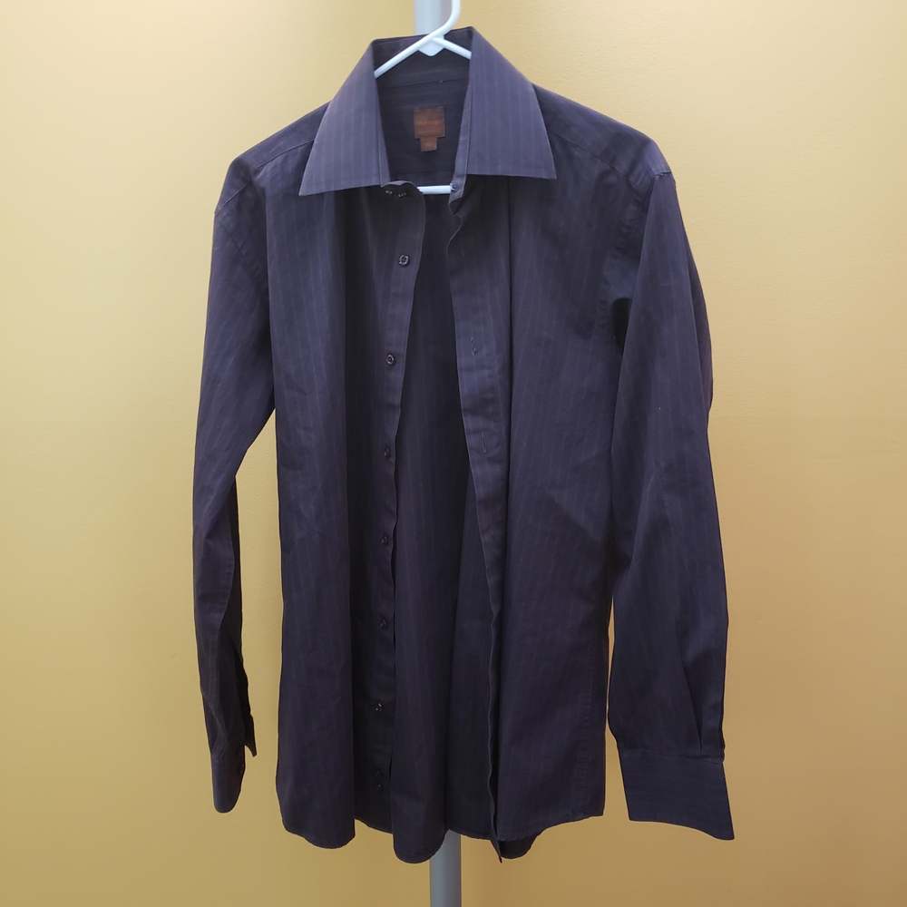 Striped Purple/Black Dress Shirt
